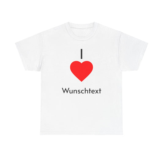👕 Personalisiertes T-Shirt Unisex – I Heart Design, Geschenkidee Geburtstag