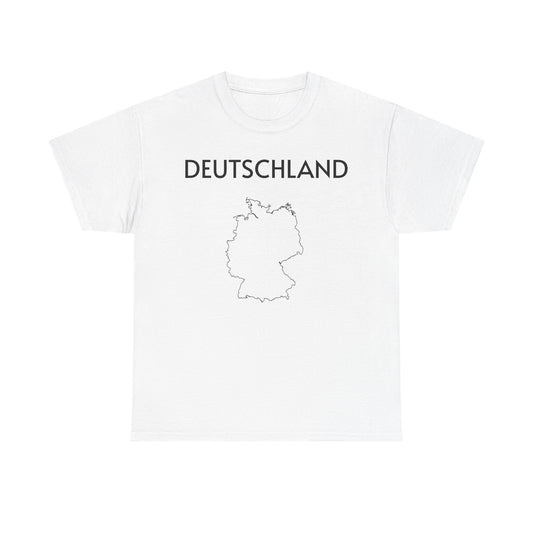 Germany Map Unisex Heavy Cotton Tee, Comfortable Tee, Souvenir T-Shirt, Casual Wear, Gifts for Travelers