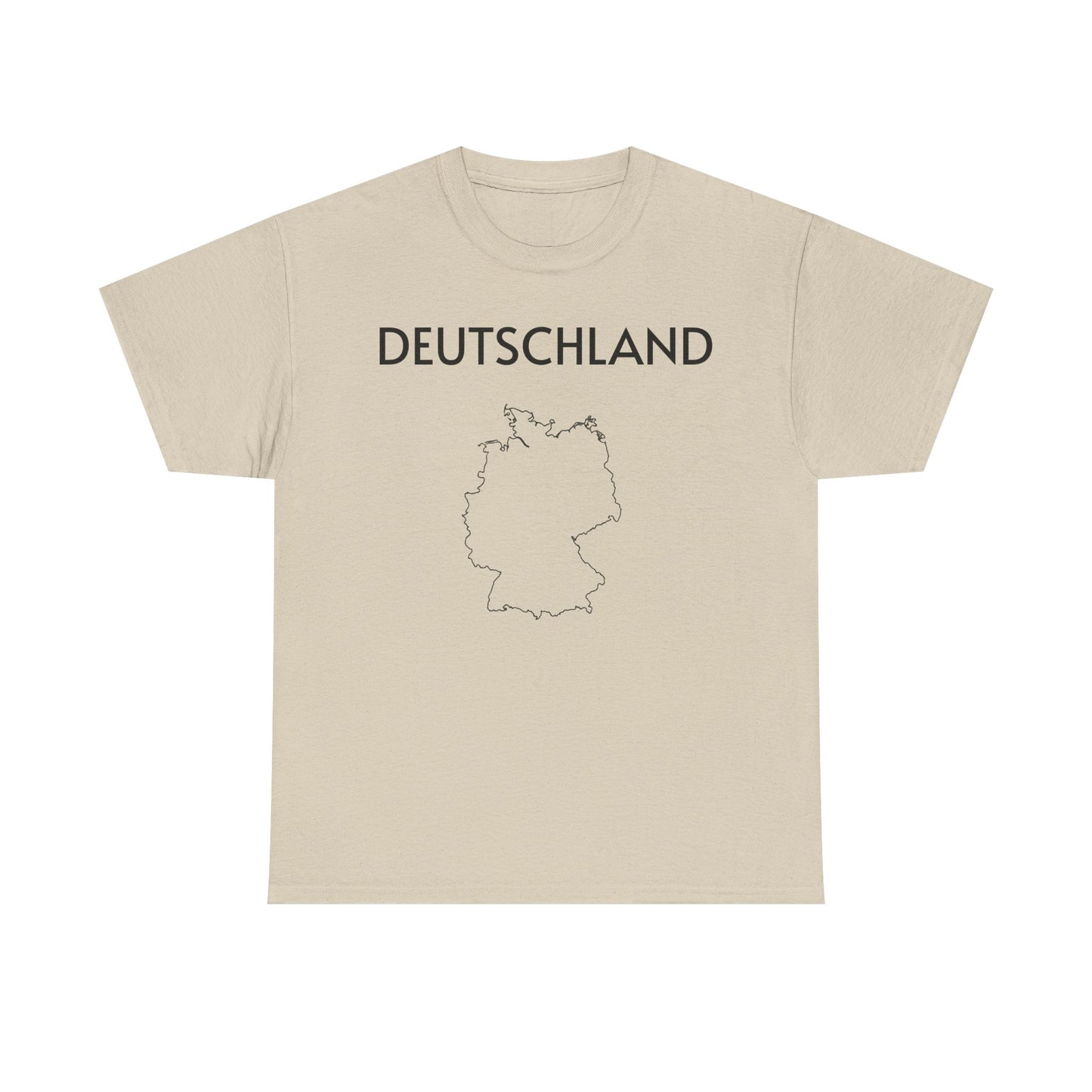 Germany Map Unisex Heavy Cotton Tee, Comfortable Tee, Souvenir T-Shirt, Casual Wear, Gifts for Travelers