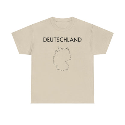 Germany Map Unisex Heavy Cotton Tee, Comfortable Tee, Souvenir T-Shirt, Casual Wear, Gifts for Travelers