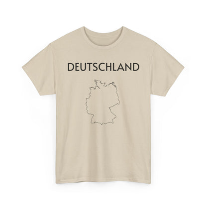 Germany Map Unisex Heavy Cotton Tee, Comfortable Tee, Souvenir T-Shirt, Casual Wear, Gifts for Travelers