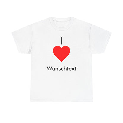 👕 Personalisiertes T-Shirt Unisex – I Heart Design, Geschenkidee Geburtstag