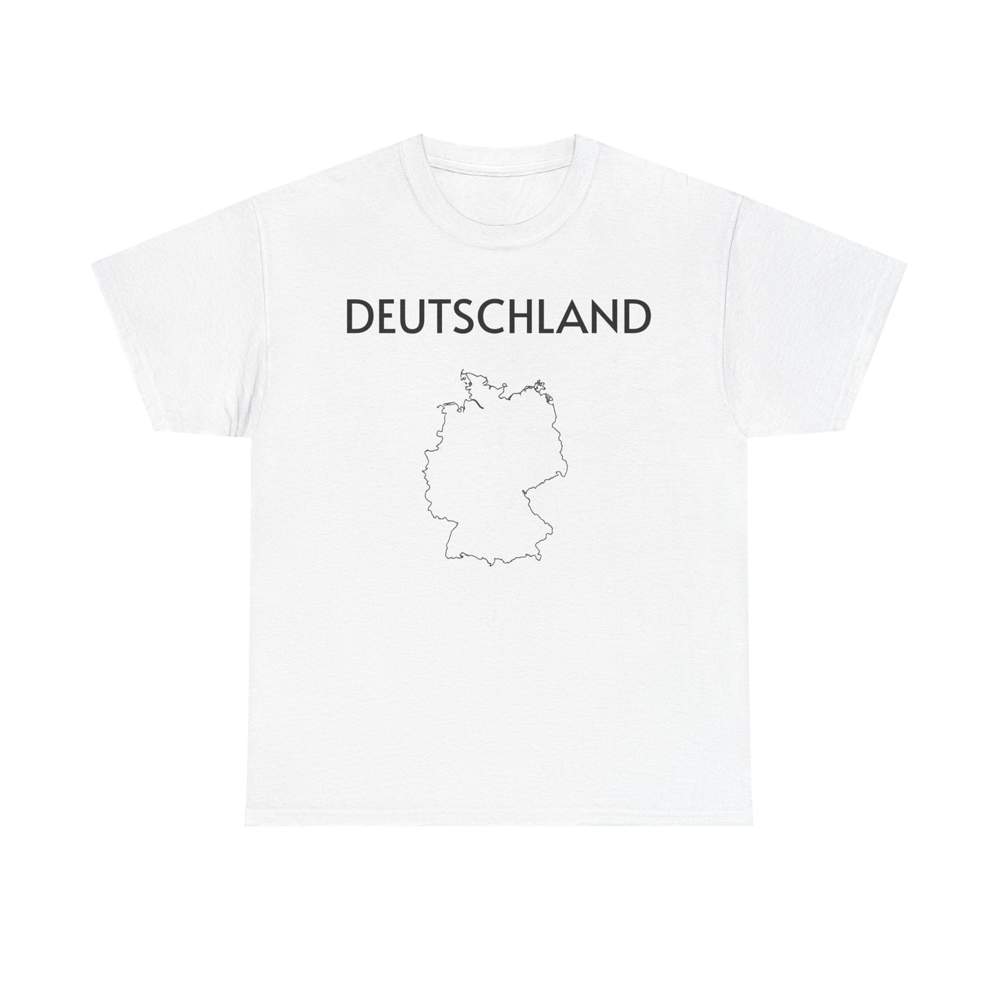 Germany Map Unisex Heavy Cotton Tee, Comfortable Tee, Souvenir T-Shirt, Casual Wear, Gifts for Travelers