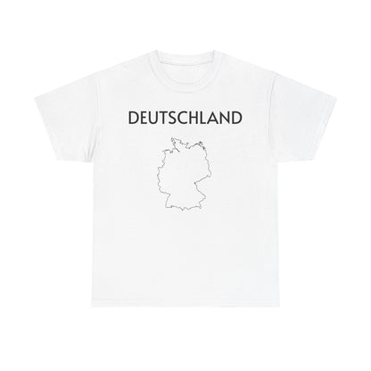 Germany Map Unisex Heavy Cotton Tee, Comfortable Tee, Souvenir T-Shirt, Casual Wear, Gifts for Travelers