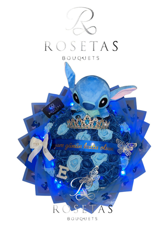 Blueteddy-Bouquet(50Rosen)