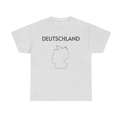 Germany Map Unisex Heavy Cotton Tee, Comfortable Tee, Souvenir T-Shirt, Casual Wear, Gifts for Travelers