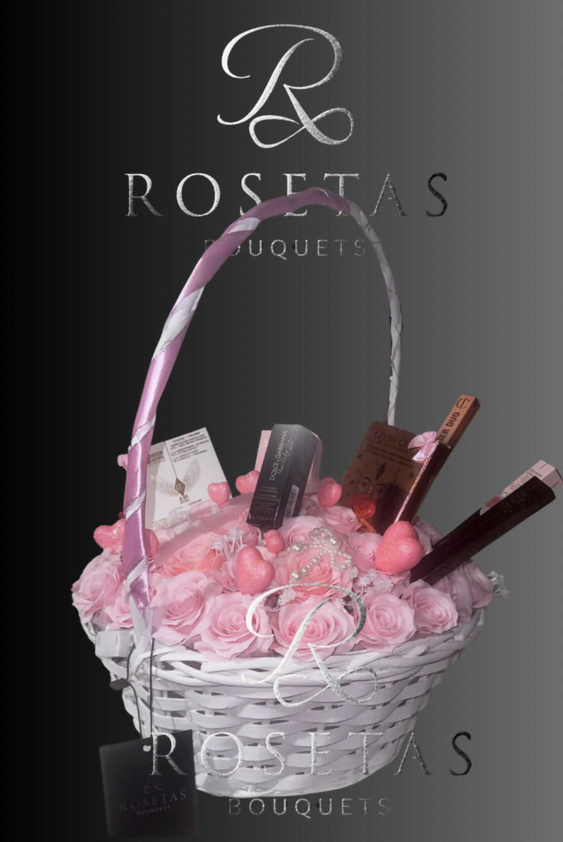 Seifenrosen-Make-up-Korb