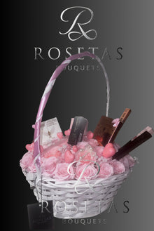 Seifenrosen-Make-up-Korb