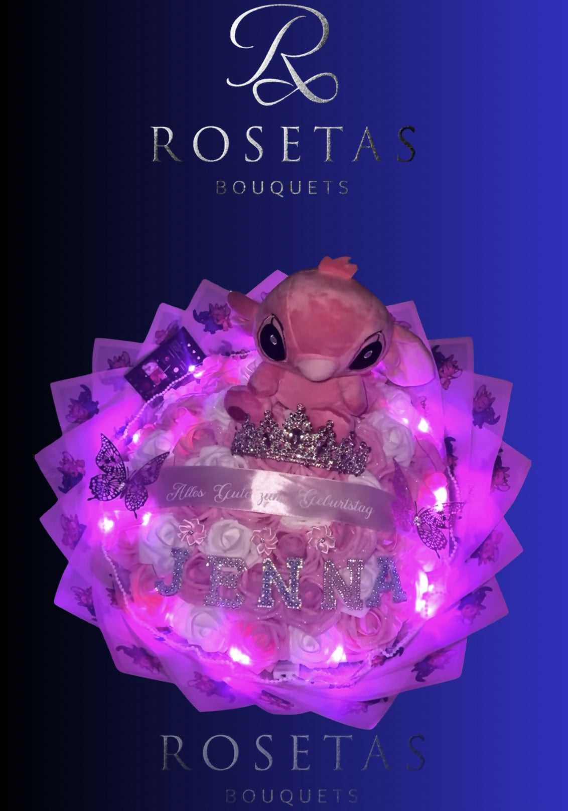 Pinkteddy-Bouquet(50Rosen)