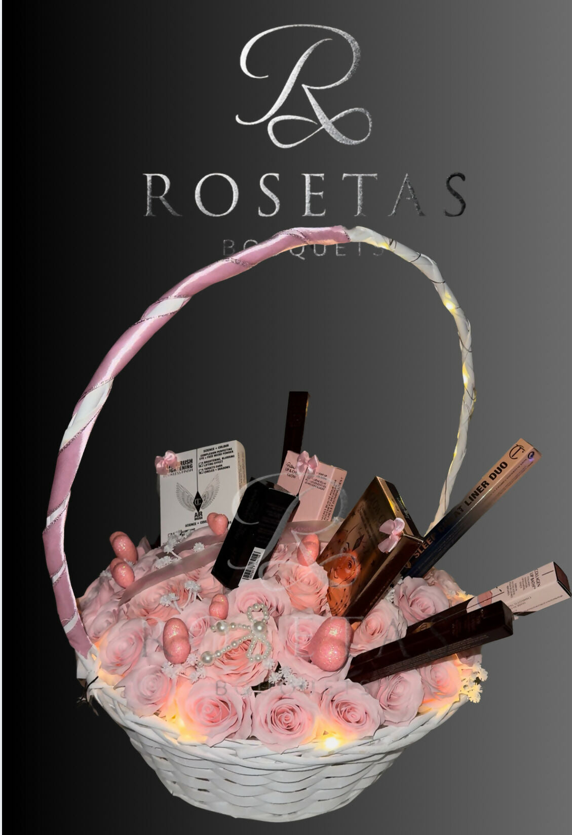 Seifenrosen-Make-up-Korb