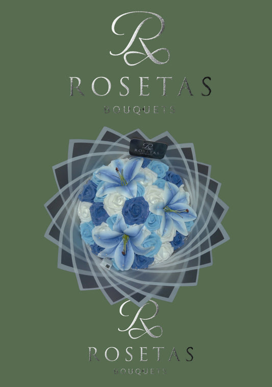 Bluelagoon-Bouquet (33Rosen)