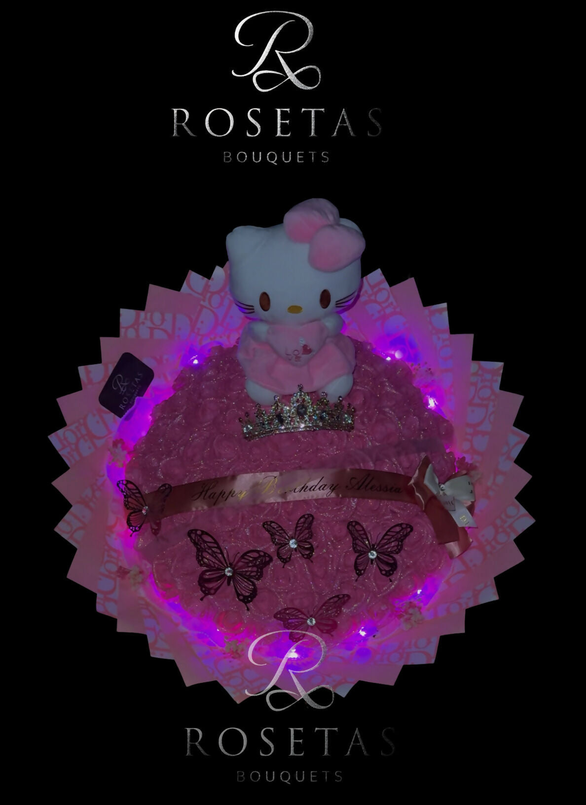 Big-Pink-Kuscheltier-Bouquet(100Rosen)