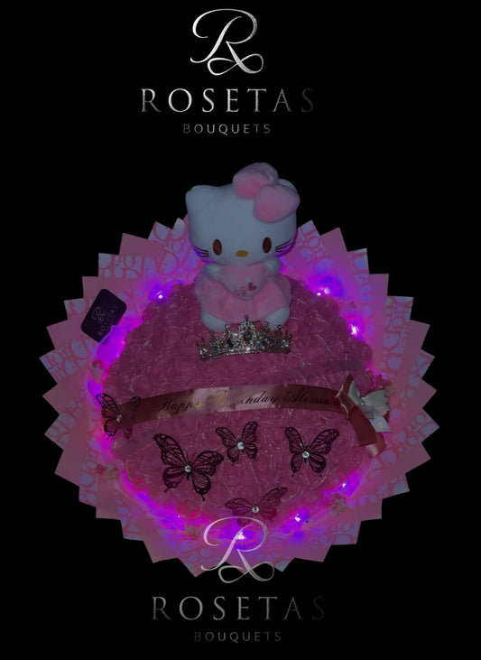 Big-Pink-Kuscheltier-Bouquet(100Rosen)